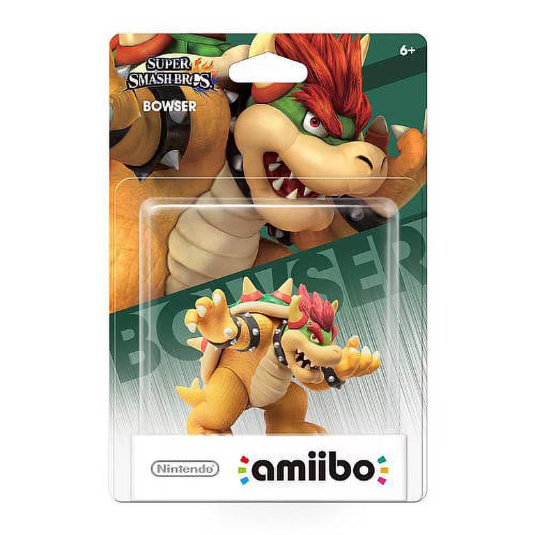 Bowser Amiibo Super Smash Bros Nintendo Amiibo sealed collectible figure featuring Bowser from Super Mario detailed character design Super Smash Bros styling NFC functionality compatible Nintendo games sealed packaging Amiibo collection display collectible and gaming accessory appeal