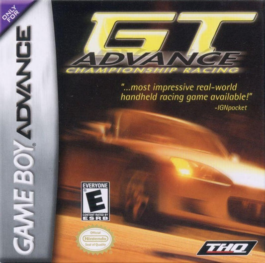 GT Advance: Championship Racing cover art for Game Boy Advance (GBA) video game