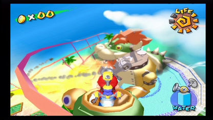 Super Mario Sunshine gameplay for Nintendo GameCube (GC) 3D platforming adventure video game
