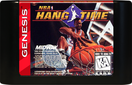 NBA Hang Time cartridge for Sega Genesis (GEN) video game