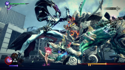 Bayonetta 3 Nintendo Switch game featuring fast-paced witch combat and cinematic action gameplay screenshot