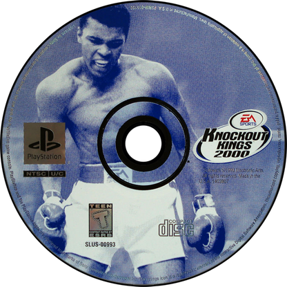 Knockout Kings 2000 disc cover art for PlayStation 1 (PS1) boxnig video game. 