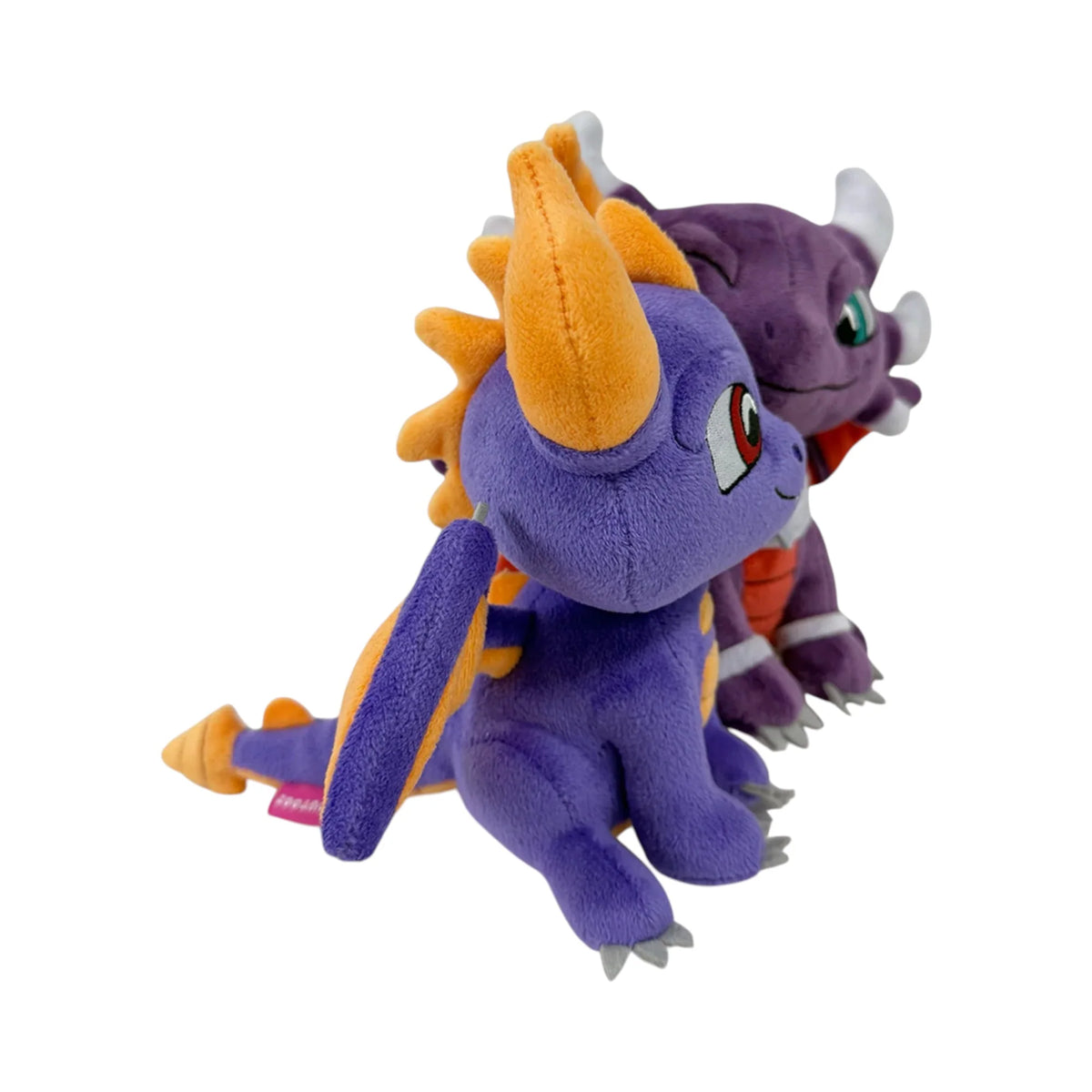 Valentine's Spyro and Cynder 6 Inch Plush collectible Spyro character plush featuring Spyro and Cynder in a Valentine's themed design soft plush construction adorable dragon characters 6 inch size huggable collectible display item Spyro merchandise video game collectibles and gaming collectible appeal side