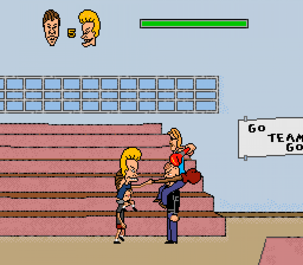 Beavis and Butthead – Super Nintendo Entertainment System (SNES) gameplay for retro comedy video game 