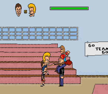 Beavis and Butthead – Super Nintendo Entertainment System (SNES) gameplay for retro comedy video game 