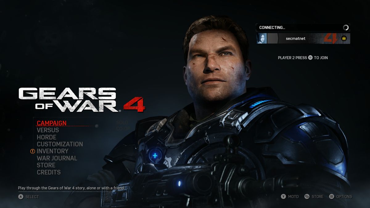 Gears of War 4 gameplay for Xbox One (XONE) third-person action shooter video game