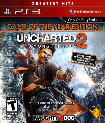 Uncharted 2: Among Thieves [Game of the Year][Greatest Hits] cover art for PlayStation 3 (PS3) video game