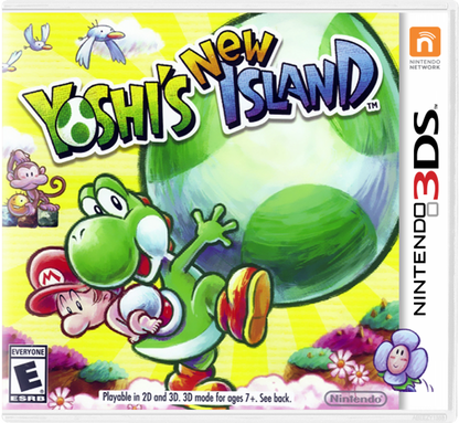 Yoshi's New Island cover art for Nintendo 3DS (3DS) platformer video game