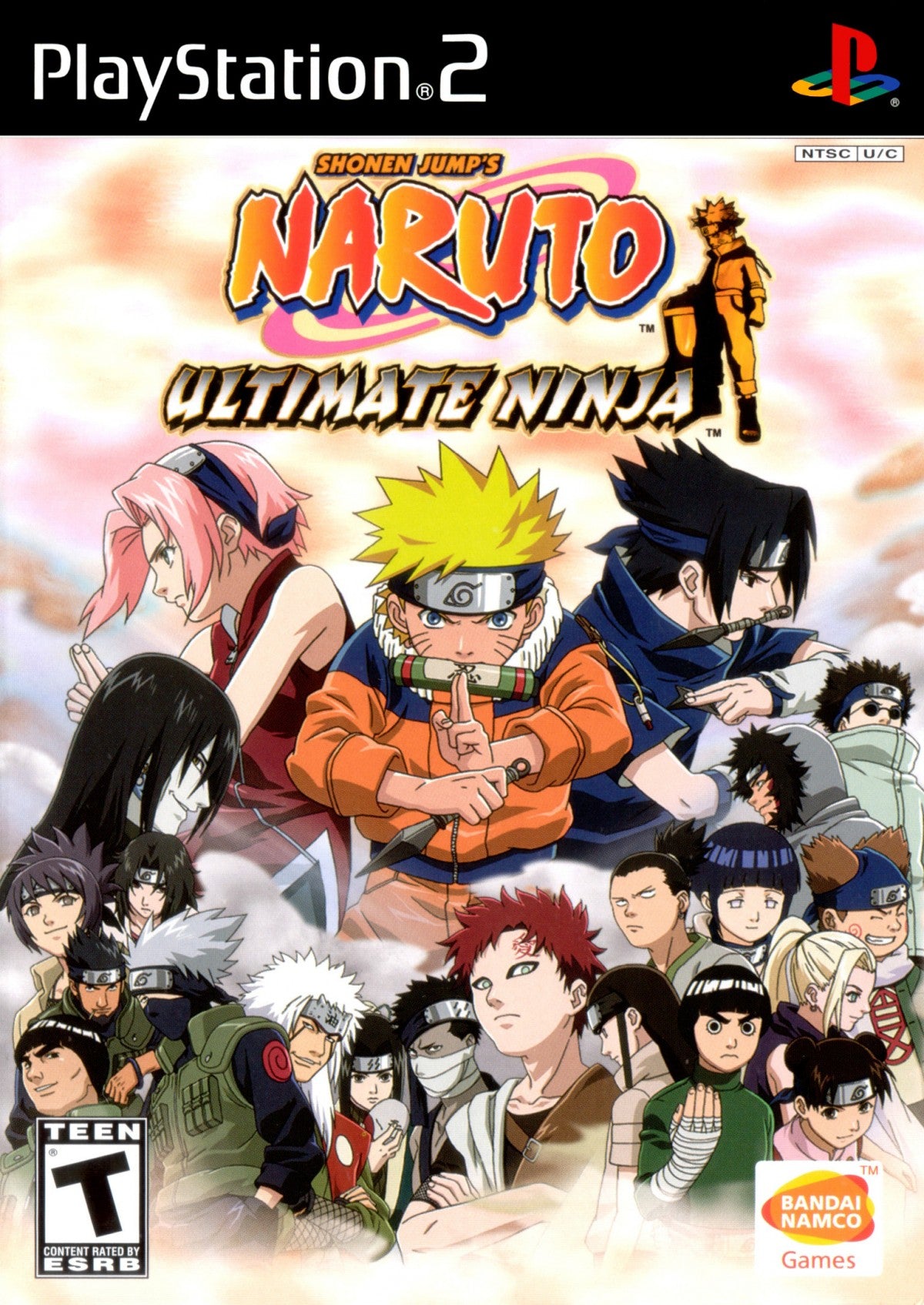 Naruto Ultimate Ninja PlayStation 2 PS2 for retro video game enthusiasts featuring anime fighting gameplay fast paced ninja battles cel shaded visuals special jutsu attacks story based missions iconic Naruto characters and collectible gaming appeal cover art