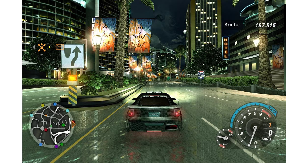 Need for Speed: Underground 2 for Xbox (XBOX) at Gamers INC, featuring a massive open-world city to explore with deep car customization, street racing events, and an immersive tuner culture experience where you build the ultimate custom ride gameplay screenshot