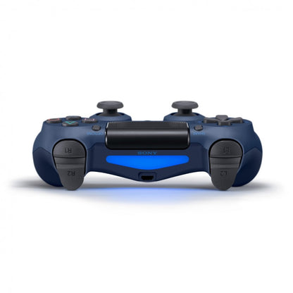 Midnight Blue DualShock 4 wireless controller for PlayStation 4 gaming console top view