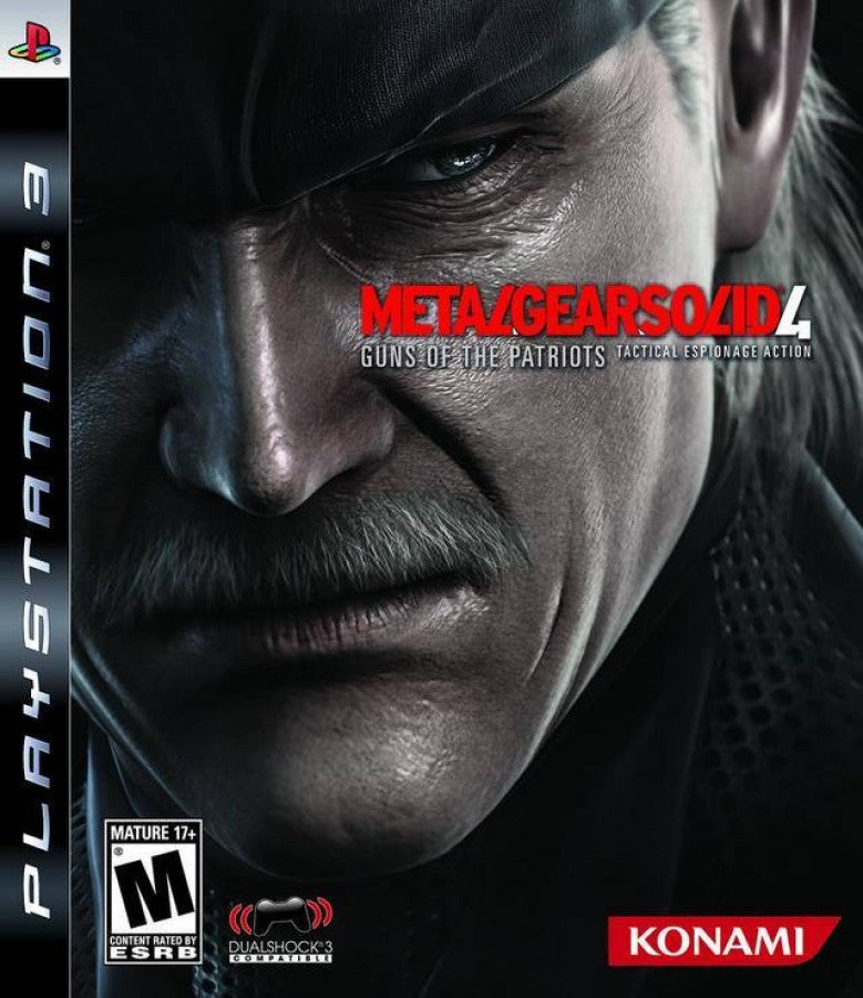 Metal Gear Solid 4: Guns of the Patriots cover art for PlayStation 3 (PS3) video game