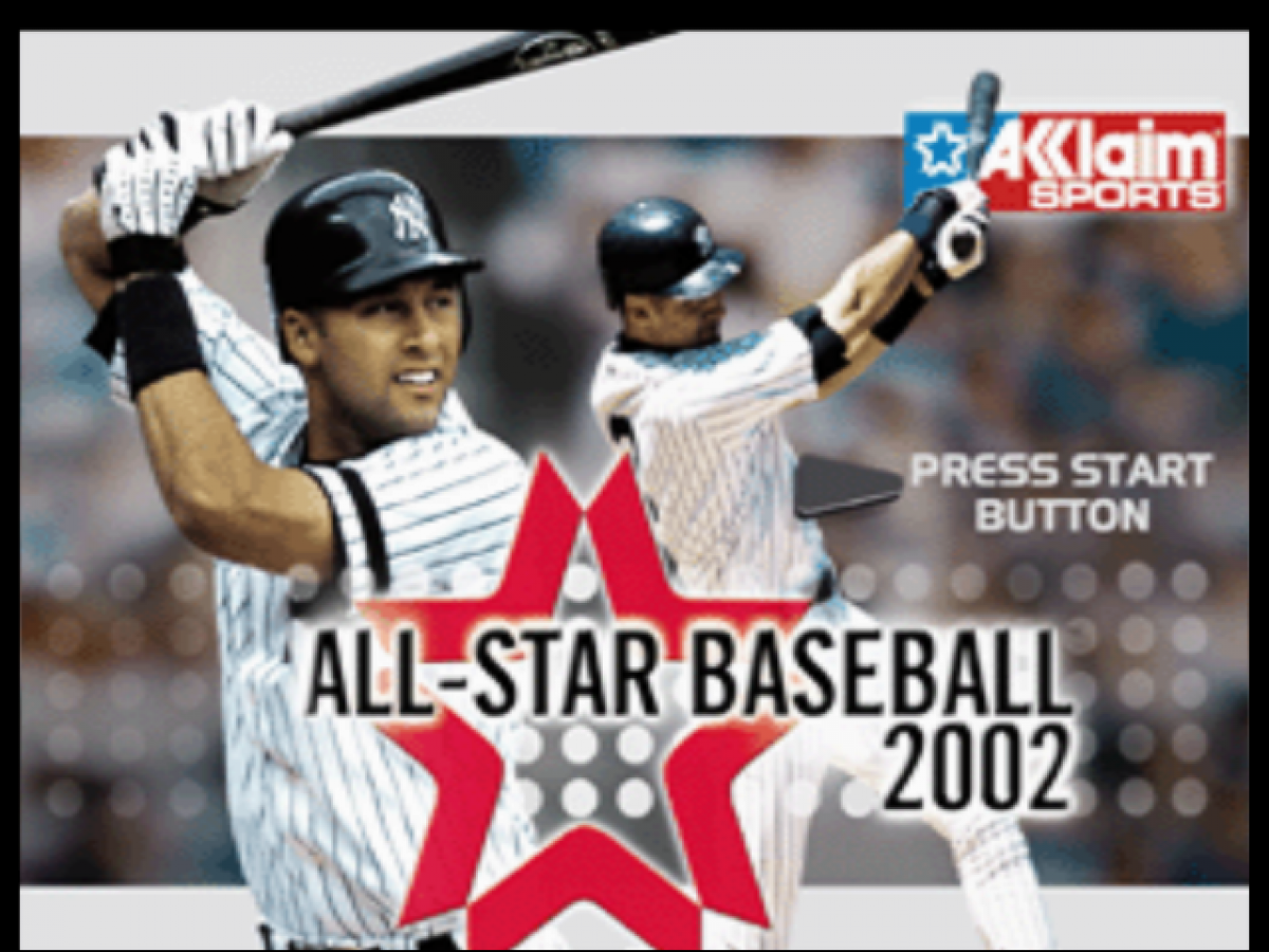 All-Star Baseball 2002 PS2 sports baseball video game title screen