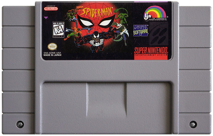 Spider-Man cartridge for Super Nintendo Entertainment System (SNES) retro video game