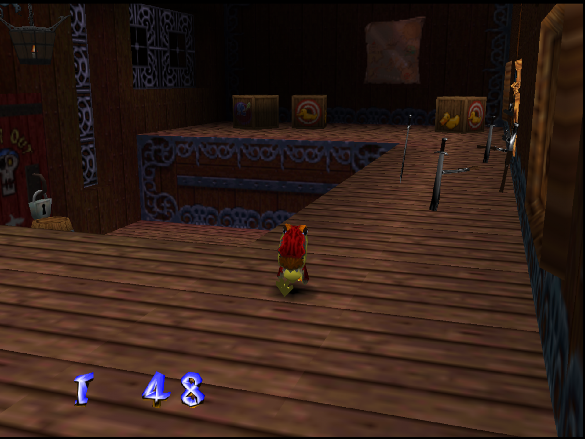 Gex 3 Deep Cover Gecko Nintendo 64 N64 video game, game only cartridge, action platformer, cartoon-style adventure, classic Nintendo title gameplay screenshot