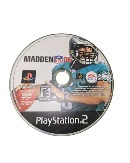 Madden NFL 06 disc cover art for PlayStation 2 (PS2) video game