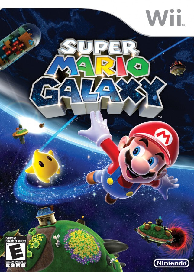 Super Mario Galaxy – Nintendo Wii (Wii) 3D platformer action-adventure video game cover art