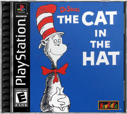 The Cat in the Hat cover art for PlayStation 1 (PS1) family platformer video game