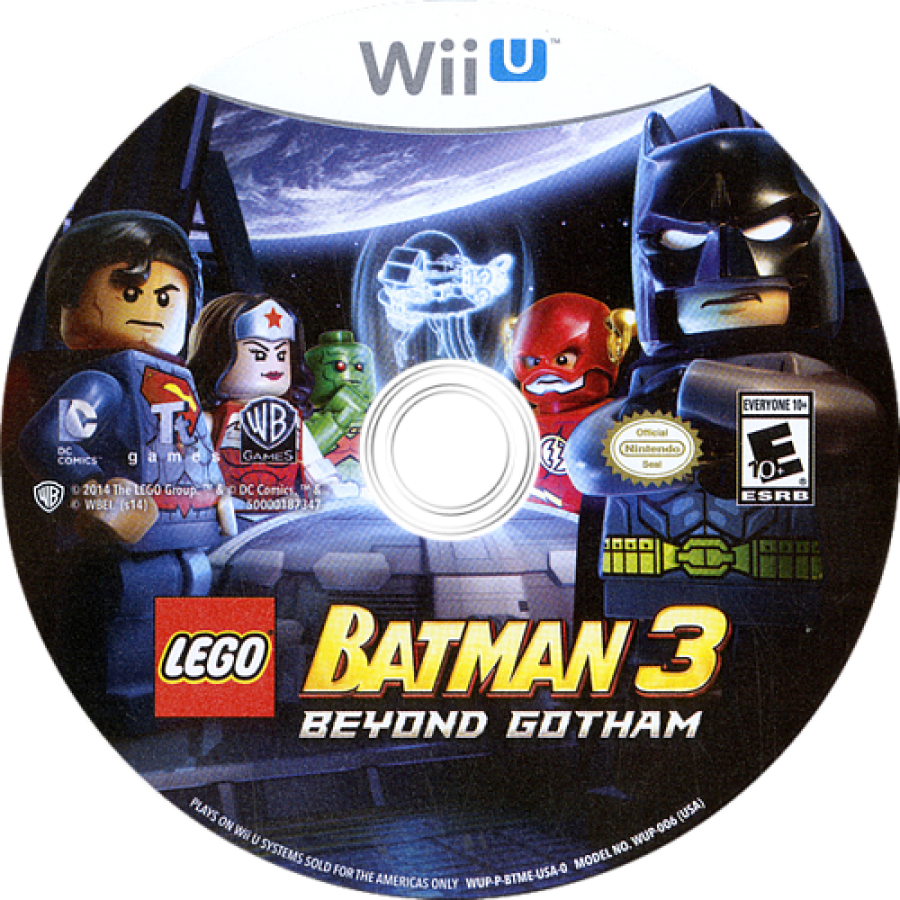 LEGO Batman 3: Beyond Gotham disc art for Nintendo Wii U (WiiU) video game 