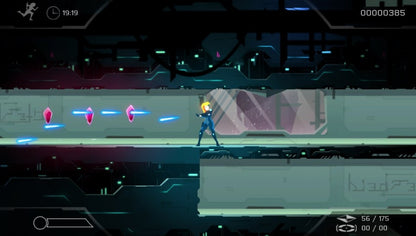 Velocity 2X for PS4 featuring fast-paced shoot ’em up action and platforming gameplay