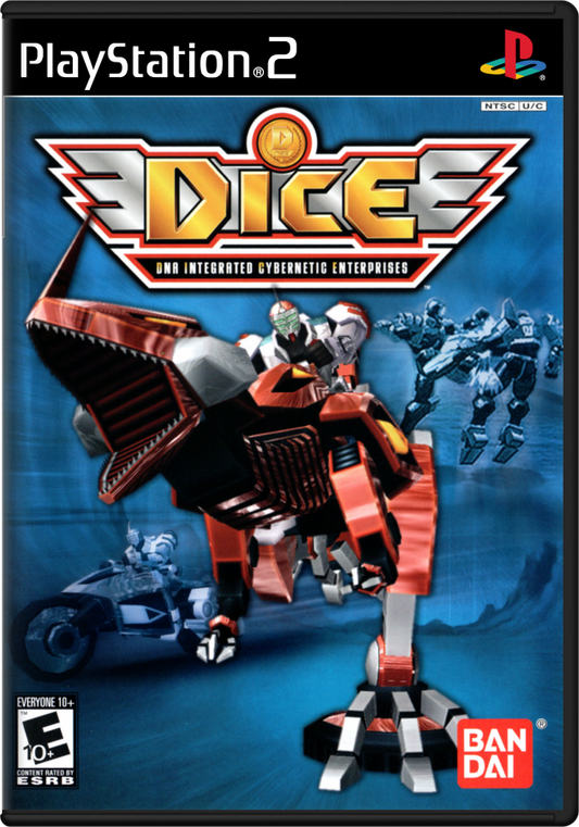DICE DNA Integrated Cybernetic Enterprises PS2 PlayStation 2 sci fi action adventure game retro video game cover art