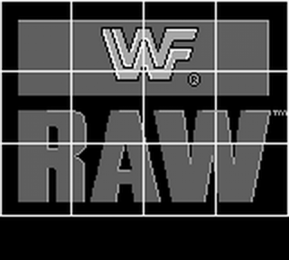 WWF RAW Game Boy video game, professional wrestling action, handheld sports fighting gameplay, classic WWF title screen