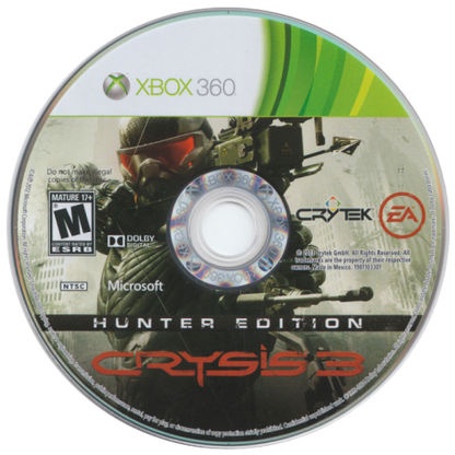 Crysis 3 [Hunter Edition] disc art for Microsoft XBox 360 (X360) video game