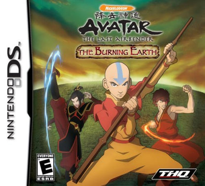 Avatar: The Last Airbender – The Burning Earth cover art for Nintendo DS (DS) action adventure video game