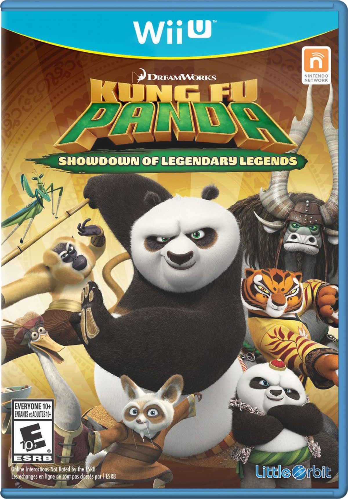 Kung Fu Panda Showdown of Legendary Legends cover art for Nintendo Wii U video game.