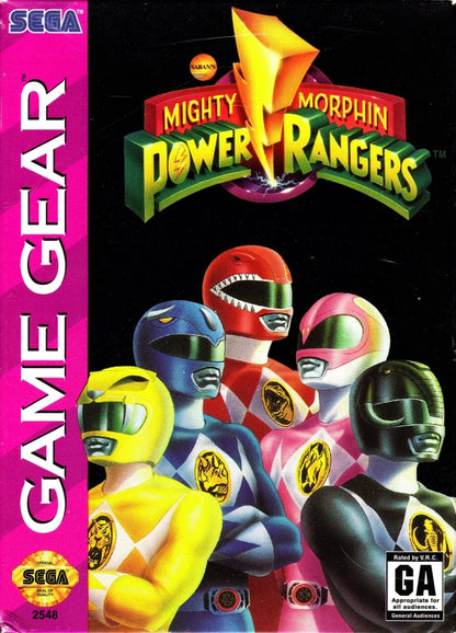 Mighty Morphin Power Rangers cover art for Sega Game Gear (GG) video game