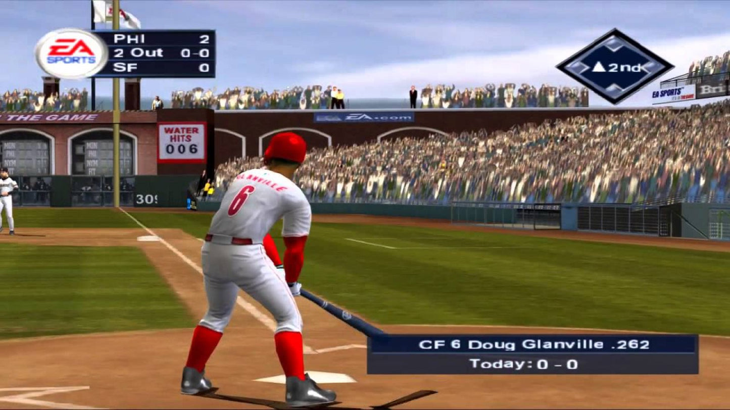 Triple Play Baseball for PlayStation 2 sports baseball video game featuring fast paced arcade style gameplay official MLB teams power ups and classic EA Sports baseball experience gameplay