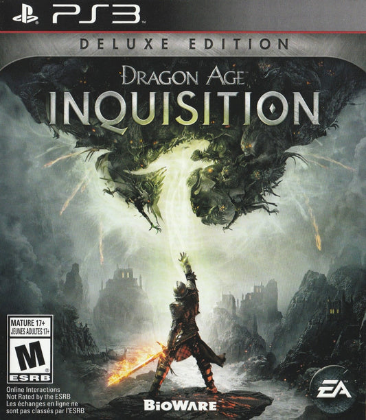 Dragon Age: Inquisition (Deluxe Edition) cover art for PlayStation 3 (PS3) video game. 