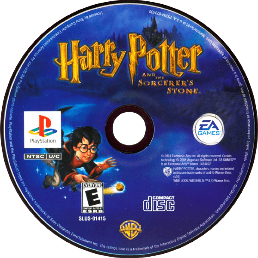Harry Potter and the Sorcerer's Stone disc for PlayStation 1 (PS1) retro video game