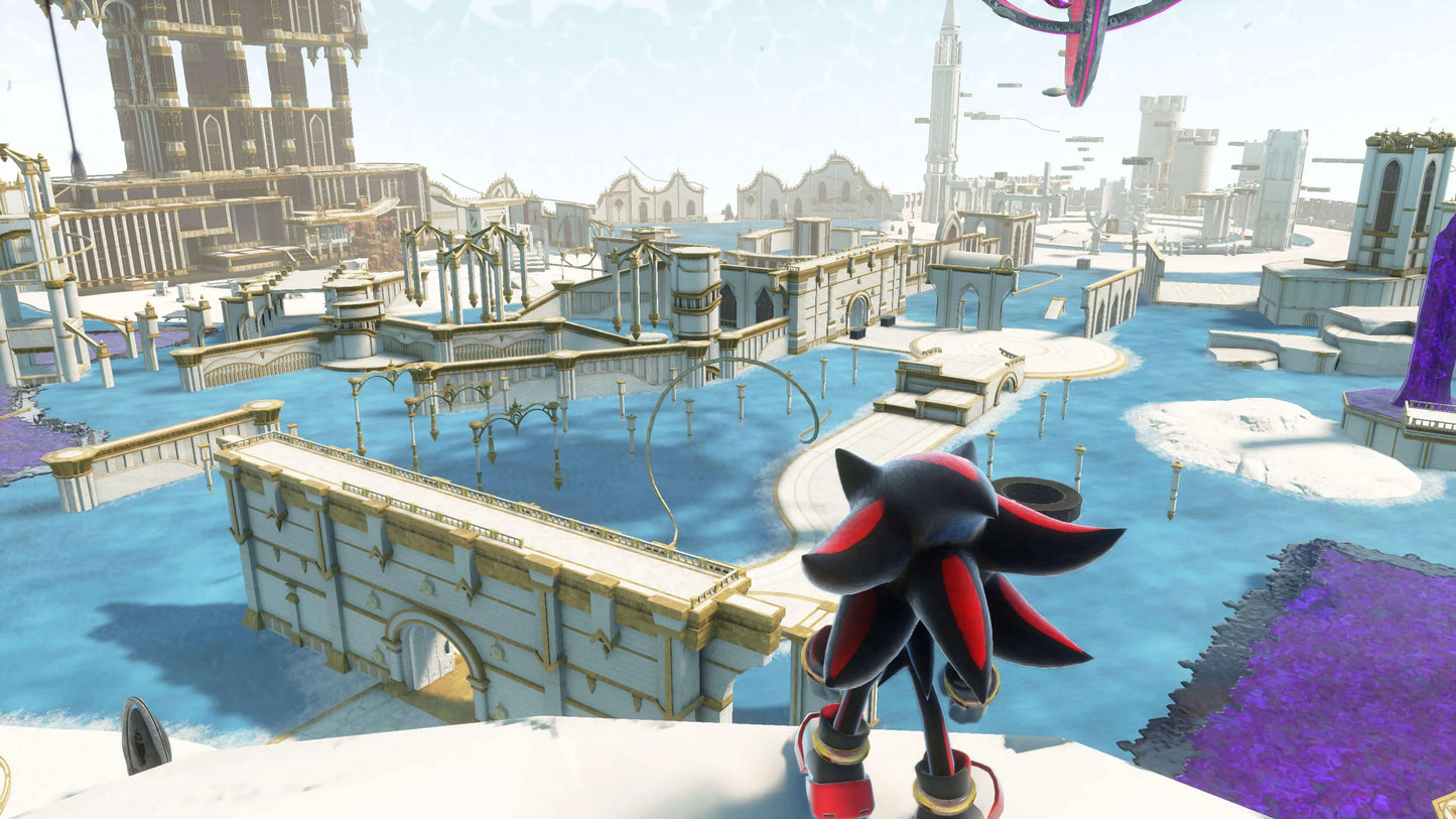 Sonic X Shadow Generations Nintendo Switch inspired design featuring high speed platform adventure aesthetic iconic Sonic and Shadow gameplay thrilling time spanning stages fast paced action vibrant worlds enhanced visuals and legendary Sega character excitement presentation gameplay