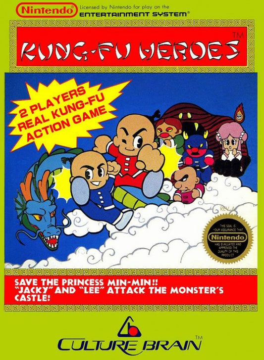 Kung Fu Heroes cover art for Nintendo Entertainment System (NES) video game