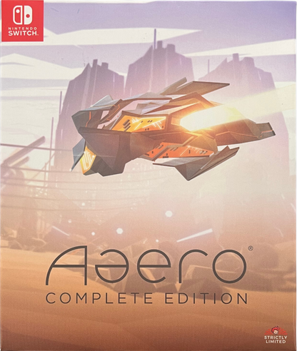 Aaero Complete Edition Nintendo Switch for retro video game enthusiasts featuring rhythm action gameplay music synchronized flight mechanics fast paced shooting sequences neon visual style immersive electronic soundtrack and collectible gaming appeal big box F