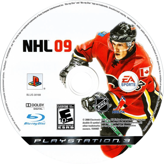 NHL 09 disc for PlayStation 3 PS3 video game