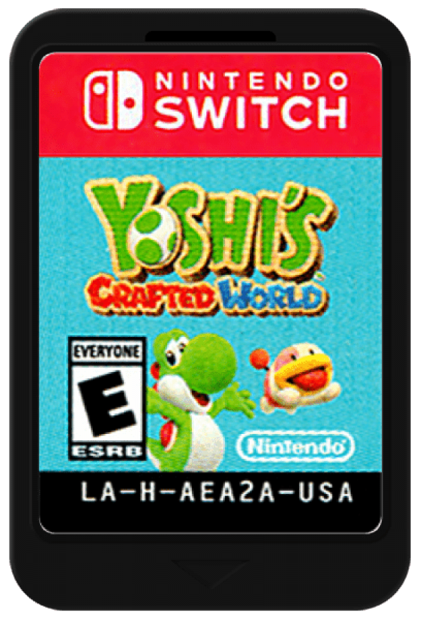 Yoshi's Crafted World cartridge art for Nintendo Switch (NS) video game