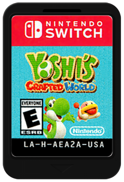 Yoshi's Crafted World cartridge art for Nintendo Switch (NS) video game