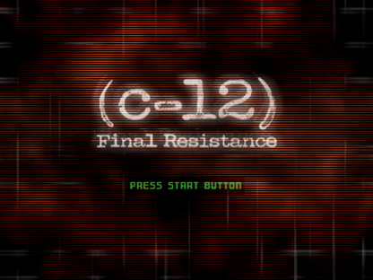 C-12: Final Resistance start screen for PlayStation 1 (PS1) retro video game