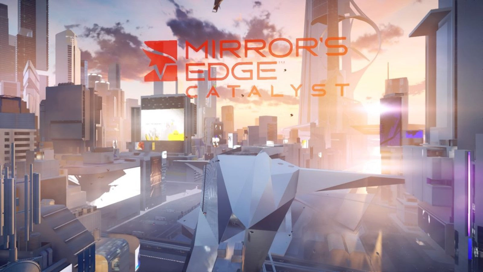 Mirror's Edge: Catalyst – PlayStation 4 (PS4) video game start title screen, action adventure game