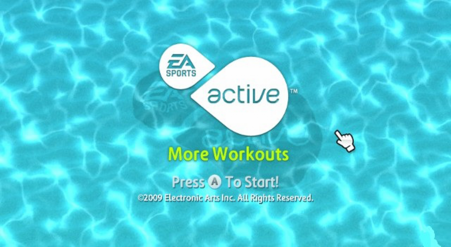 EA Sports Active: More Workouts title screen art for Nintendo Wii (Wii) video game 