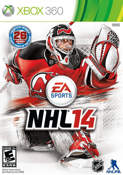 NHL 14 cover art for Xbox 360 (X360) sports ice hockey video game