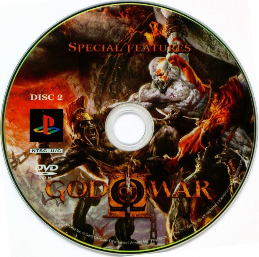 God of War 2 [Greatest Hits] disc 2 for PlayStation 2 (PS2) action-adventure hack-and-slash video game