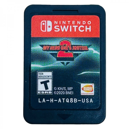 My Hero One's Justice 2 Nintendo Switch inspired design featuring anime arena fighting game aesthetic superhero battles powerful quirks explosive combat iconic My Hero Academia characters cel shaded visuals fast paced action gameplay manga inspired presentation cartridge
