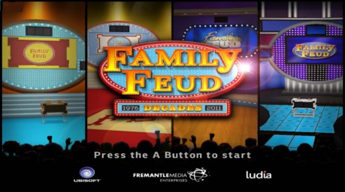 Family Feud: Decades title screen for Nintendo Wii (Wii) video game