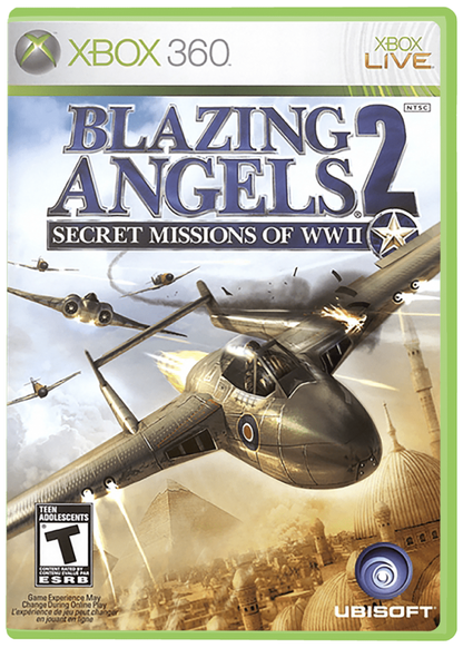 Blazing Angels 2: Secret Missions of WWII cover art for Xbox 360 (X360) flight combat video game