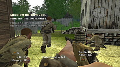 History Channel Civil War Secret Missions PlayStation 2 PS2 video game, first-person shooter, historical military missions, strategy action gameplay screenshot
