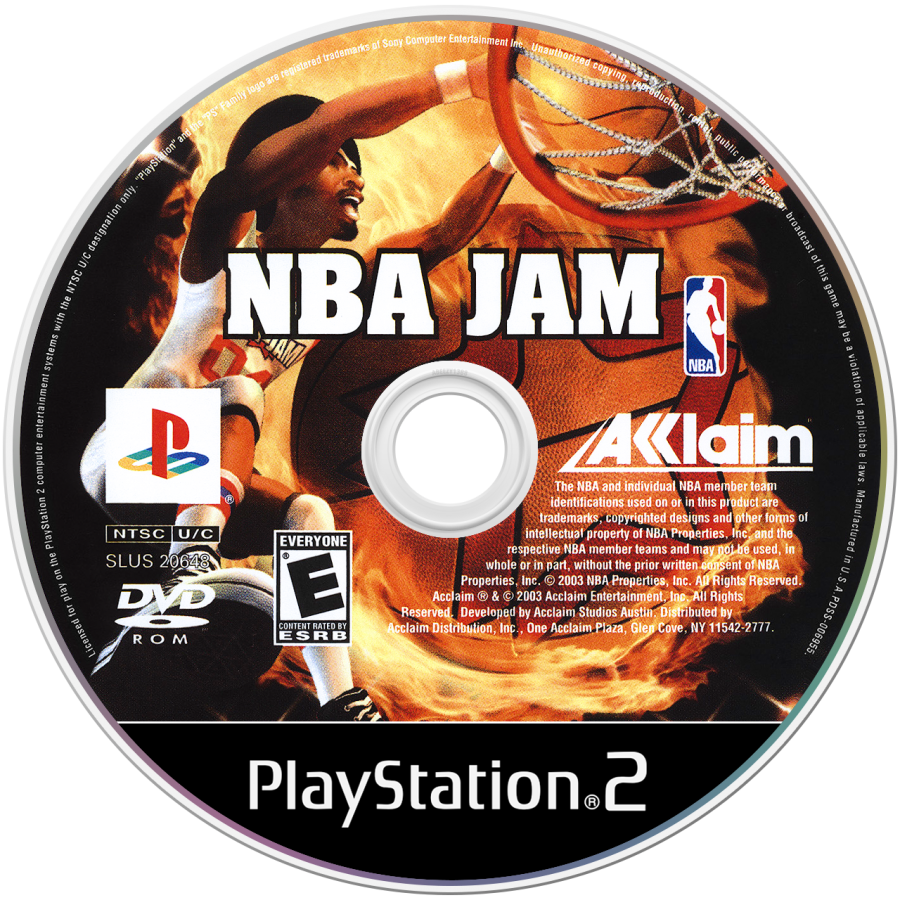 NBA Jam – PlayStation 2 (PS2) arcade basketball sports video game disc