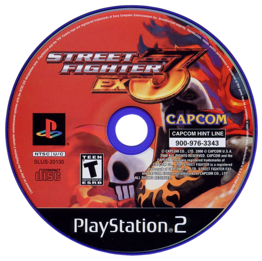 Street Fighter EX3 – PlayStation 2 (PS2) video game disc, 3D fighting game.